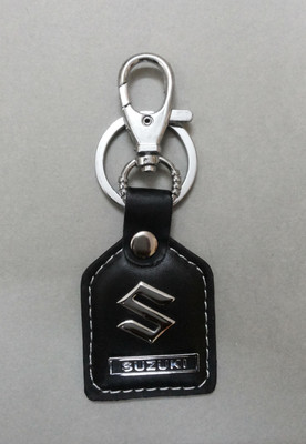 Oyedeal 215 Car Logo Suzuki Leather Locking Key Chain(Black)