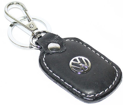 

Aura Volkswagen Imported Metal & Leather Locking Key Chain(Black, Silver)