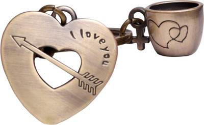

Dealfinity I love you Heart with Mug DKYCN1386 Key Chain(Multicolor)