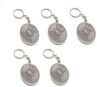 

Chainz Set of 5 Perprtual Calendar Metal Key Chain(Silver)
