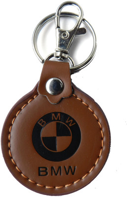 

Techpro SINGLE SIDED BROWN WITH LOCK ROUND MODEL AND BMW DESIGN Locking Key Chain(Multicolor)