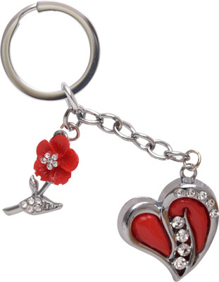 

Oyedeal Studded Heart with Rose KYCN1643 Key Chain(Multicolor)