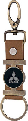 

U. R. GOD Long Mitsubishi Car Logo Locking Key Chain(Brown)