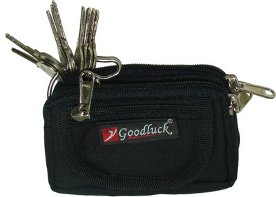 

Goodluck User Friendly Key Pouch Dimension in cm H=8, W=12, L=4. Key Chain(Black)