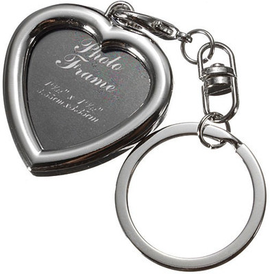 

CTW Heart Love Photoframe Valentine Metal Key Chain(Silver)