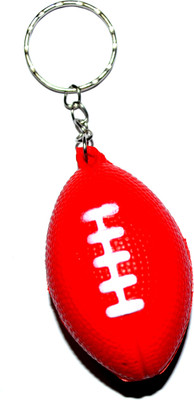 

Pin to Pen Baseball Sponge Rubber keychain Red Key Chain(Red)