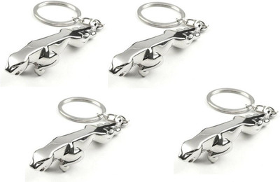 

Chainz Pack of 3D Jaguar Metal Key Chain(Silver)