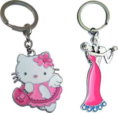 

MGP Kitty Su And Diamond Studded Couple Key Chain Key Chain(Multicolor)