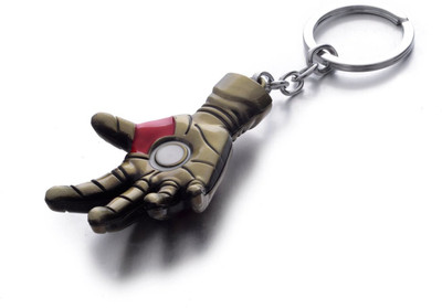 

Optimus traders Superhero Movie Iron Hand full 3d Metal Key Chain(Gold)
