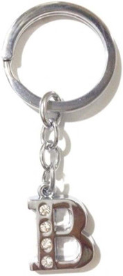 Rashi Traders Alphabet B Chrome Key Chain(Silver)