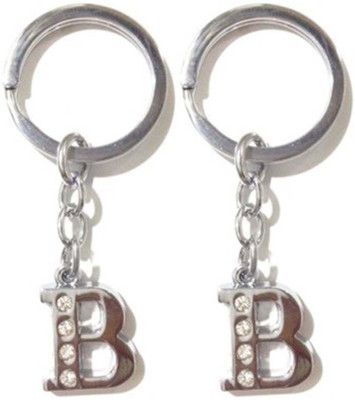 

Rashi Traders 2 Alphabet B Chrome Key Chain(Silver)