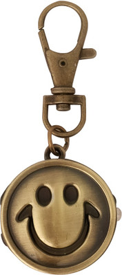 

Super Drool Antique Smiley With Watch Charm Key Chain(Gold)