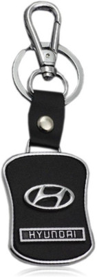 

Oyedeal Hyundai Faux Leather Metal HY02 Locking Key Chain(Black)