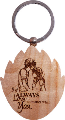 

Oyedeal Express Love KYCN344 Wooden Engraved Key Chain(Brown)