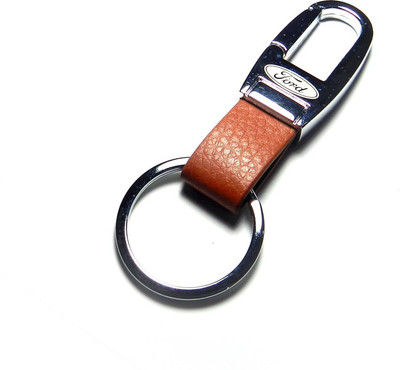 

Techpro Leatherite Brown Ford Locking Key Chain(Multicolor)
