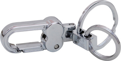 

Oyedeal W Shape Hook Locking Key Chain(Silver)