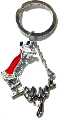 

Tech Fashion Dancing Couple I Love You Red Colour Zinc Alloy Key Chain(Red)