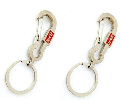 

Ezone Full LEVIS Hook Pack of 2 Locking Key Chain(Silver)