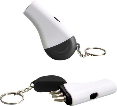 

Shadow Fax Keychain with Toolkit & Torch 5 in 1 Black Key Chain
