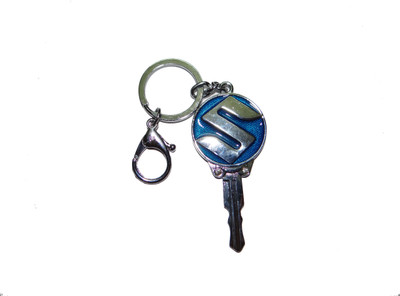 

True Traders Blue metal Suzuki keychain Locking Key Chain(Blue, Silver)