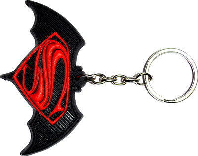 

Pin to Pen Superman Rubber keychain Key Chain(Multicolor)