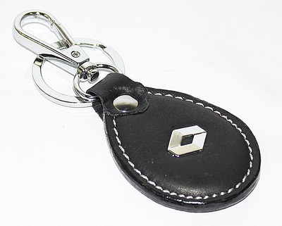 

Aura Renault Imported Metal & Leather Locking Key Chain(Black, Silver)