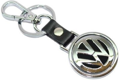 

U R God Volkswagen Car Logo Metal Revolving Locking Key Chain(Black, Silver)