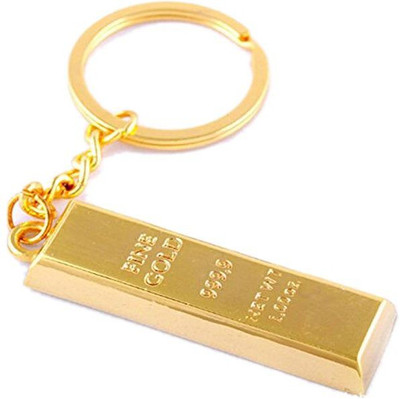 

Aura Stunning Imitation Gold Bar Key Chain(Gold)