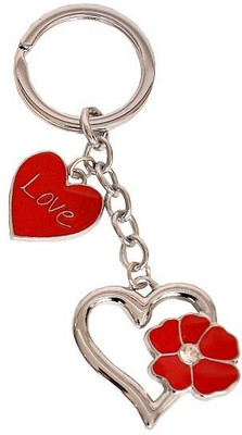 Indigo Creatives Valentine Lover Heart Steel Key Chain(Multicolor)