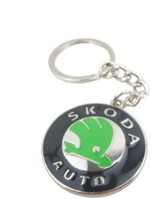 Ezone Skoda Emblem Car Logo Locking Key Chain Key Chain(Multicolor)