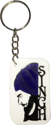 

Anishop Sardar ji Singh acrylic Key Chain(White, Blue)