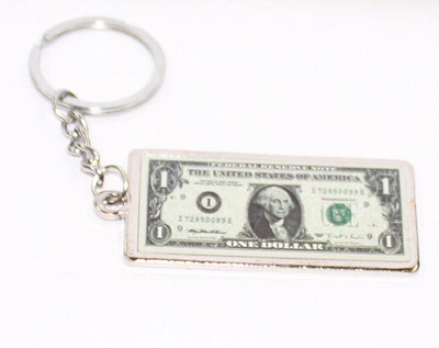 

Aura US Dollar 1 Dollar Metal Key Chain(Multicolor)