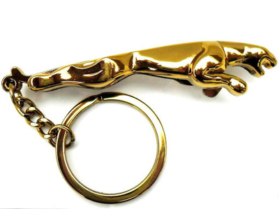 FUNSTOP JAGUAR GOLD TONE Key Chain(Gold)