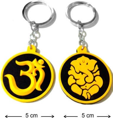 

Tech Fashion Om Ganesh Ganpati Yellow Black Synthetic Rubber Locking Key Chain(Yellow, Black)