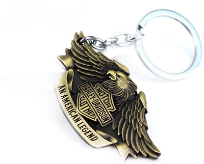 

Optimus traders Motor HarleyDavidsonn Cycles eagle LogoMetal Locking Key Chain(Gold)