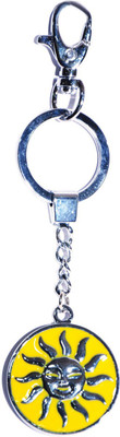 

Tech Fashion Yellow Sun Emboss Locking Key Chain(Yellow)