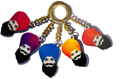 

MiiCreations Punjabi Turban Singh Beard Key Chain(Multicolor)