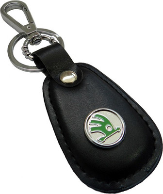 

Techpro with Skoda design BLACK LOCK WITH METAL OVAL RING & NYLON LINING Locking Key Chain(Multicolor)