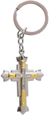 Dealfinity Studded Jesus Cross DKYCN1789 Key Chain(Multicolor)