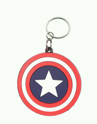 

Mapple captain amarican star silicon .jpeg Key Chain(Multicolor)