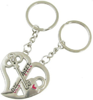

CTW Heart And Key Metal Silver Keychain Key Chain(Silver)