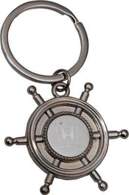 

Oyedeal Ship Wheel Honda Key Chain(Silver)