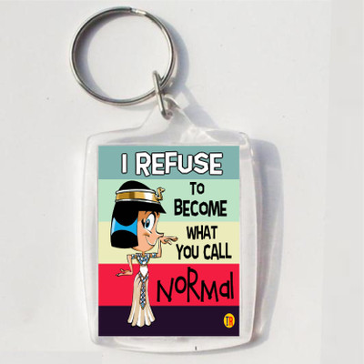 

Thoughtroad REFUSE TO BE NORMAL Key Chain(Multicolor)
