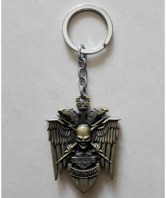 

Optimus traders Motor HarleyDavidsonn Cycles Skull Logo Metal Locking Key Chain(Gold)