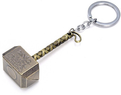 Optimus traders Superhero hammer Powerfull 3d metal Key Chain(Gold) available at flipkart for Rs.140
