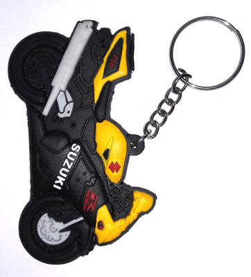 

Pin to Pen Suzuki Bike Yellow Rubber Keychain Key Chain(Multicolor, Yellow)