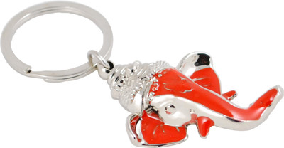 

Forty Creek Lord Ganesha 1 Locking Key Chain(Red, Silver)