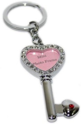 

Parrk Imported Heart & Key Shape Photo Frame KEY132 Key Chain(Silver)