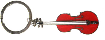 

Optimum Deal Cute Guitar Shaped Red Colour Metal Key Chain(Red)