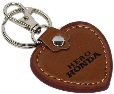 

Aura Hero Honda Leather & Metal Key Chain(Brown, Black)